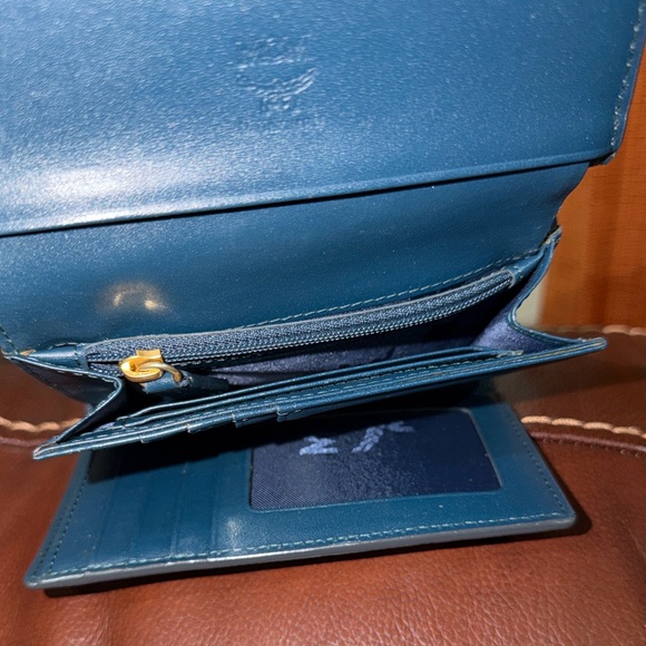 ‼️Authentic MCM Blue Leather Trifold Wallet - Picture 14 of 16